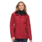 Women's Weathercast Hooded Plush-lined Anorak, Size: Medium, Red