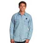 Men's Antigua San Jose Earthquakes Chambray Button-down Shirt, Size: Small, Med Blue