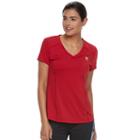Women's Fila Sport&reg; Essential V-neck Short Sleeve Tee, Size: Medium, Med Red