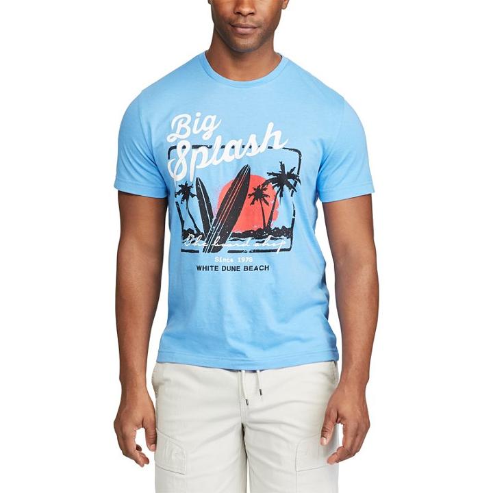 Big & Tall Chaps Beach Tee, Men's, Size: Xl Tall, Blue