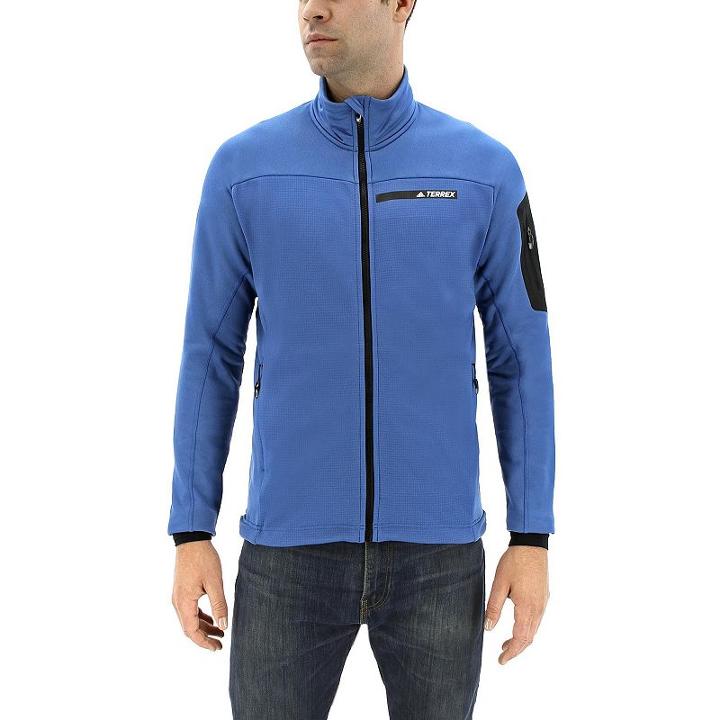 Men's Adidas Terrex Stockhorn Performance Fleece Jacket, Size: Xl, Med Blue