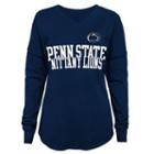 Juniors' Penn State Nittany Lions Split Long-sleeve Tee, Women's, Size: Large, Blue (navy)
