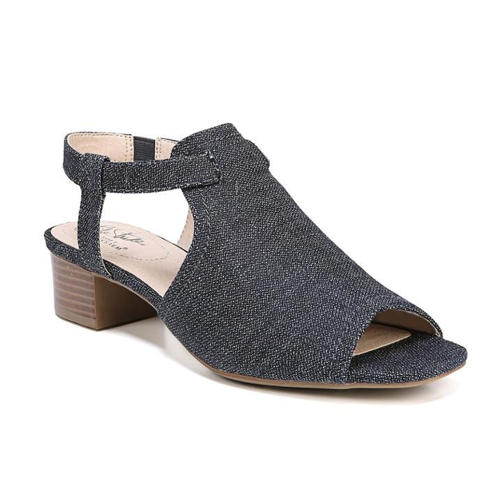 Lifestride Mona Women's Sandals, Size: 7 Wide, Dark Blue