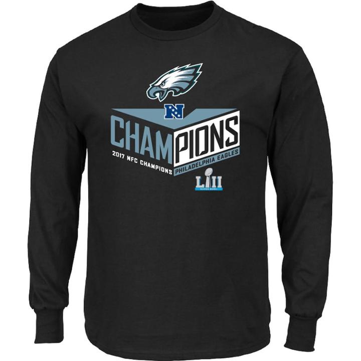 Men's Philadelphia Eagles 2017 Nfc Champions Destiny Drive Tee, Size: Xxl, Oxford