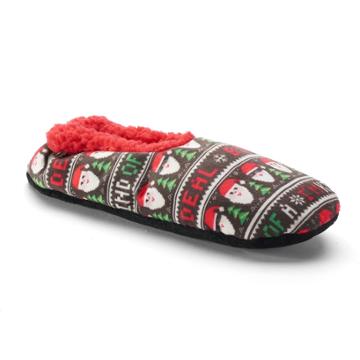 Men's Ugly Christmas Sweater Slippers, Size: 10-13, Black