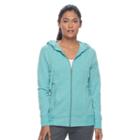 Petite Tek Gear&reg; Dry Tek Zip-front Hoodie, Women's, Size: S Petite, Turquoise/blue (turq/aqua)