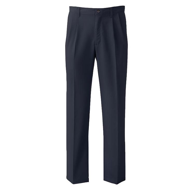 Men's Lee Total Freedom Classic-fit Stain Resist Pleated Pants, Size: 30x32, Blue