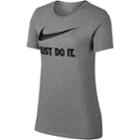 Women's Nike Sportswear Just Do It Graphic Tee, Size: Medium, Grey