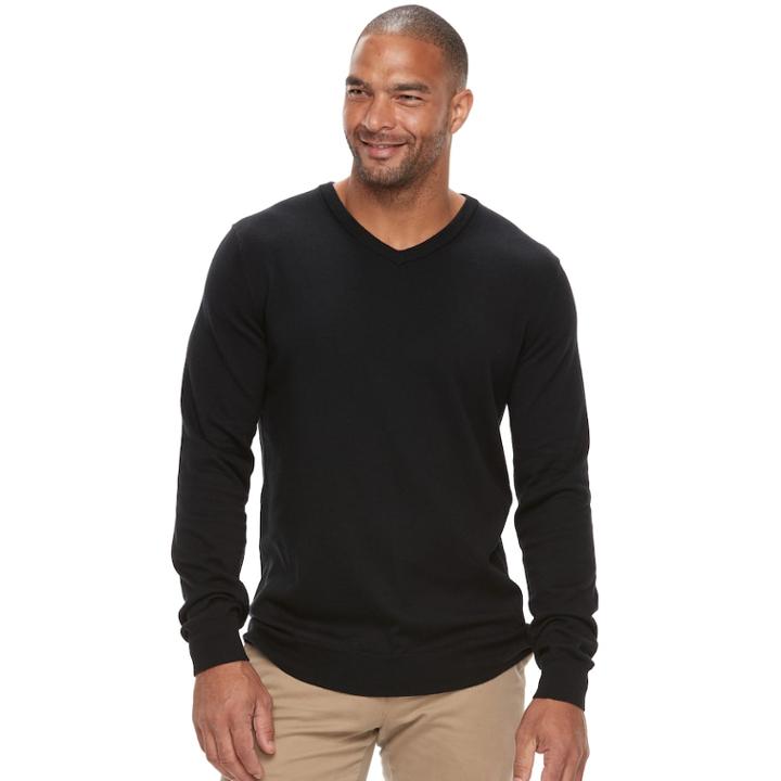 Big & Tall Sonoma Goods For Life&trade; Classic-fit Coolmax V-neck Sweater, Men's, Size: 4xb, Oxford