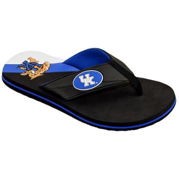 Men's College Edition Kentucky Wildcats Flip-flops, Size: Large, Black