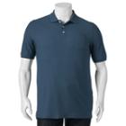 Big & Tall Croft & Barrow&reg; Performance Pocket Pique Polo, Men's, Size: Xl Tall, Dark Blue