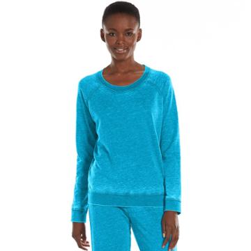 Women's Ten To Zen Burnout French Terry Lounge Sweatshirt, Size: Small, Blue Other