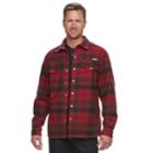 Men's Columbia Fireside Flame Ii Plaid Shirt Jacket, Size: Xl, Dark Red