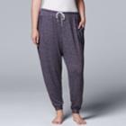 Plus Size Simply Vera Vera Wang Waking Hours Cropped Pant, Women's, Size: 3xl, Blue
