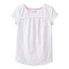 Girls 4-10 Jumping Beans&reg; Solid Pom-pom Tee, Girl's, Size: 10, White