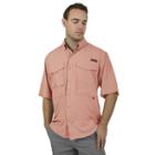 Men's Realtree Classic-fit Performance Fishing Button-down Shirt, Size: Medium, Dark Pink
