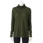 Women's Sonoma Goods For Life&trade; Boxy Turtleneck Sweater, Size: Xxl, Dark Green