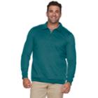 Big & Tall Croft & Barrow&reg; Classic-fit Extra-soft Quarter-zip Pullover, Men's, Size: Xl Tall, Turquoise/blue (turq/aqua)