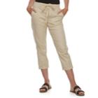 Juniors' So&reg; Utility Cropped Pants, Teens, Size: Xl, Lt Beige