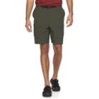 Men's Croft & Barrow&reg; Synthetic Side Elastic Belted Cargo Shorts, Size: 32, Green