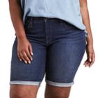 Plus Size Levi's&reg; Perfectly Shaping Jean Bermuda Shorts, Women's, Size: 20 W, Dark Blue