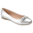 Journee Collection Trudy Women's Ballet Flats, Size: Medium (6), Silver