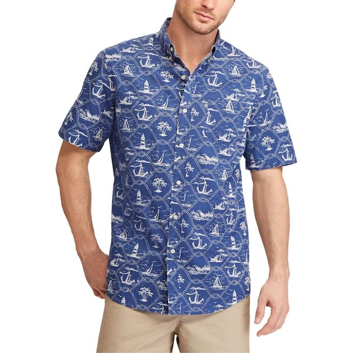 Big & Tall Chaps Regular-fit Button-down Shirt, Men's, Size: Xxl Tall, Blue