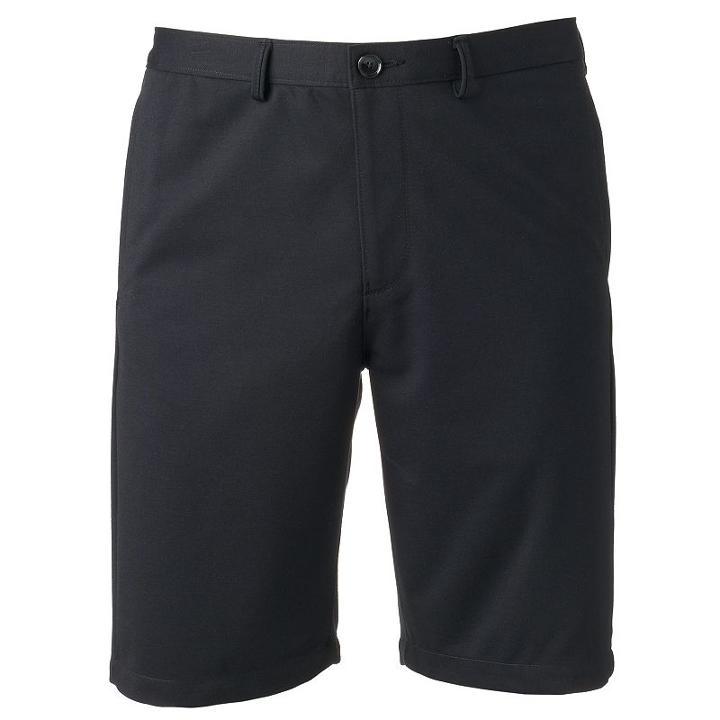 Men's Apt. 9&reg; Modern-fit Stretch Knit Shorts, Size: 34, Black