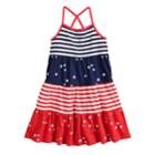 Girls 4-10 Jumping Beans&reg; Tiered Patriotic Tank Dress, Size: 6x, White