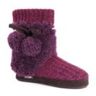 Muk Luks Women's Delanie Knit Boot Slippers, Size: Small, Brt Red