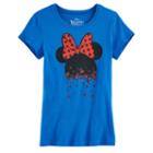Disney's Minnie Mouse Girls 7-16 Glitter Mini Heads Graphic Tee, Size: Large, Blue Other