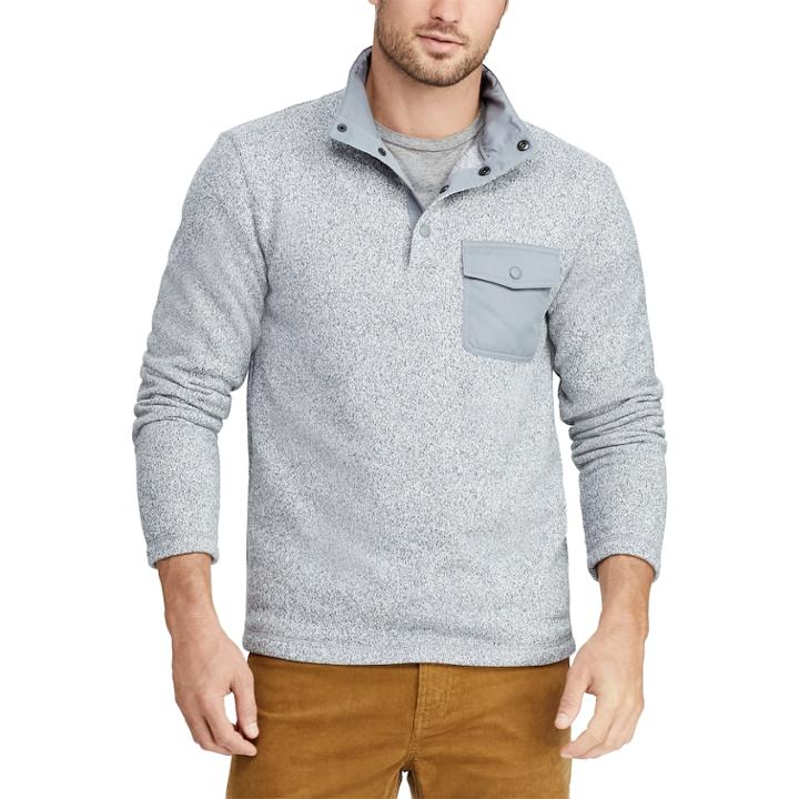 Men's Chaps Regular-fit Fleece Quarter-zip Pullover, Size: Xl, Grey