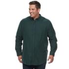 Big & Tall Croft & Barrow&reg; True Comfort Classic-fit Flannel Button-down Shirt, Men's, Size: M Tall, Green