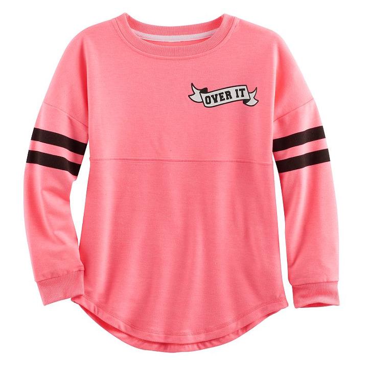 Girls 7-16 & Plus Size Miss Chievous Graphic Sweeper Tee, Size: Small, Pink