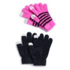 Girls 4-16 So&reg; 2-pack Chelinne Tech Touch Gloves, Light Pink