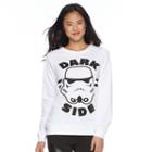 Juniors' Star Wars Dark Side Graphic Fleece Sweatshirt, Girl's, Size: Large, White
