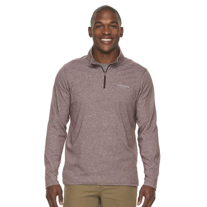 Men's Columbia Echo Summit Quarter-zip Pullover, Size: Xxl, Brt Purple