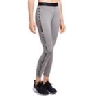 Women's Skechers Embossed Logo Ankle Leggings, Size: Xl, Med Grey