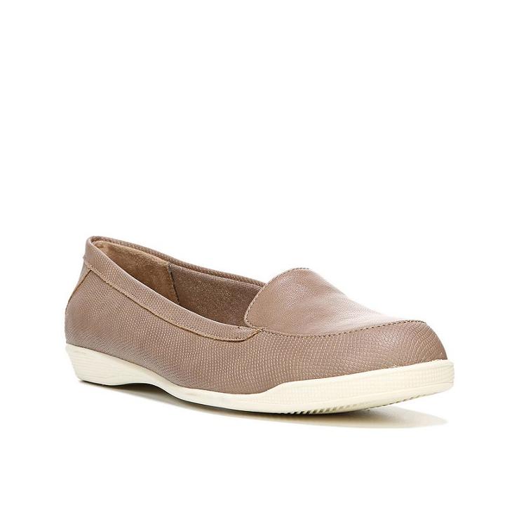 Lifestride Ginja Women's Loafers, Size: 11 Wide, Beig/green (beig/khaki)