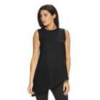 Women's Apt. 9&reg; Asymmetrical Shadow-stripe Tank, Size: Xxl, Black