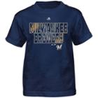 Boys 8-20 Majestic Milwaukee Brewers Spark Tee, Size: M 5-6, Blue (navy)