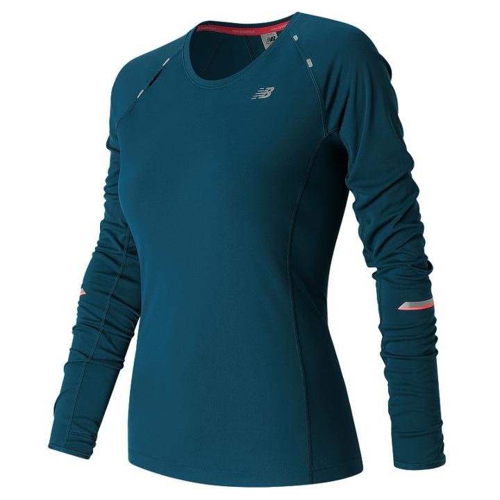 Women's New Balance Nb Ice Running Tee, Size: Large, Med Green