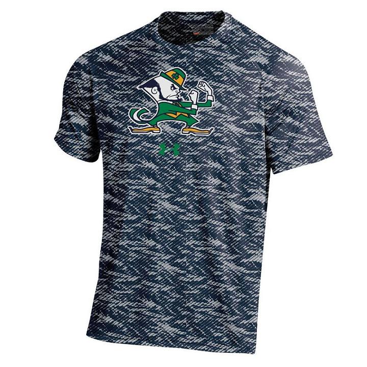 Men's Under Armour Notre Dame Fighting Irish Tech Novelty Tee, Size: Medium, Blue (navy)