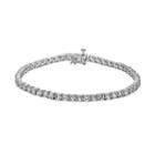 Sterling Silver Lab-created White Sapphire Tennis Bracelet, Women's, Size: 7.50