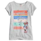 Disney's Minnie Mouse Girls 4-7 Good Vibes Only Glitter Tee By Jumping Beans&reg;, Size: 6x, Light Grey