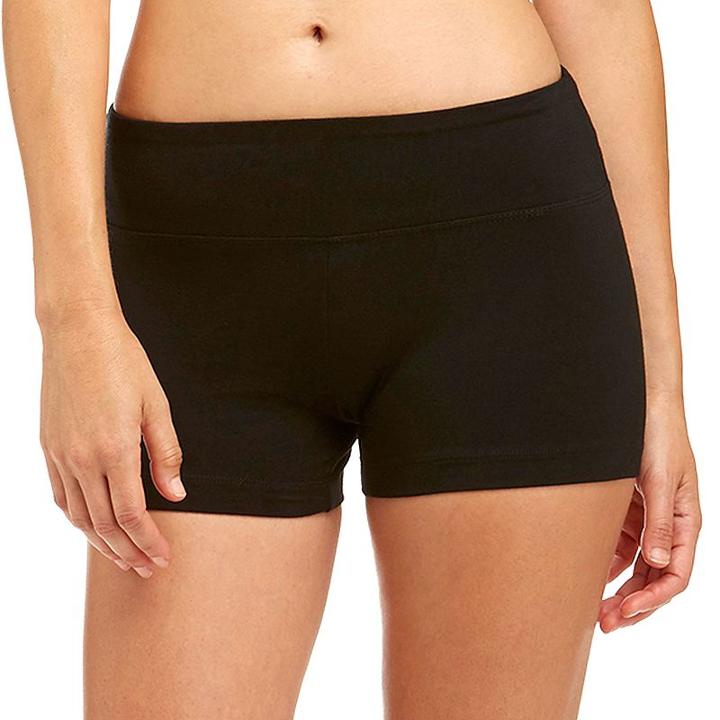 Women's Bally Total Fitness Flat Waist Yoga Hot Shorts, Size: Xl, Black