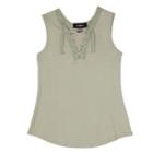 Girls 7-16 Iz Amy Byer Lace-up Front Knit Tank Top, Size: Medium, Green