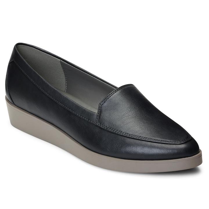 A2 By Aerosoles Clever Women's Wedge Loafer Flats, Size: 11, Black