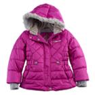 Girls 4-6x Zeroxposur Faux-fur Trim Heavyweight Puffer Jacket, Size: 4-5, Crystal