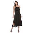 Women's Jennifer Lopez Strapless Blouson Maxi Dress, Size: Xl, Black